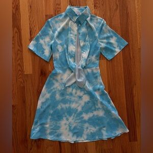 Thakoon Sky Blue Tie-Dye Blouse